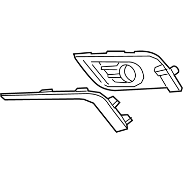 GM 23377237 Fog Lamp Bezel, Driver Side