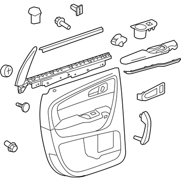 GM 22854949 Door Trim Panel, Titanium, Rear Driver Side