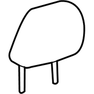 GM 23337152 Headrest, Black, Front