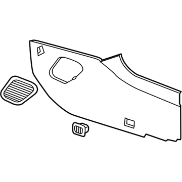 GM 25875999 Side Panel, Titanium, Front Passenger Side