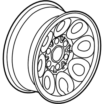 GM 9595246 Spare Wheel, Silver, Steel
