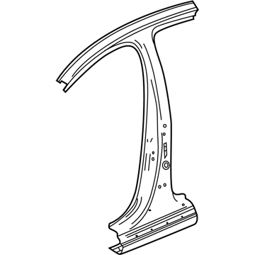 GM 39164894 Outer Center Pillar, Driver Side