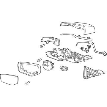 Cadillac Side View Mirrors - 23105604