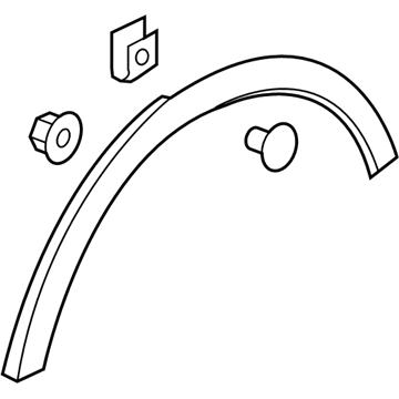 GM 42782333 Wheel Opening Molding, Rear Driver Side