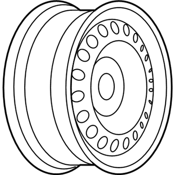 GM 9593961 Wheel, Steel, Black