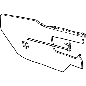 GM 84053790 Extension Panel, Black, Front Passenger Side