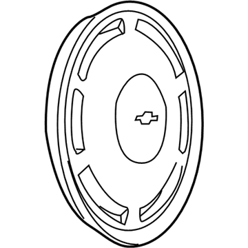 GM 9593298 Hub Cap, Silver Spark