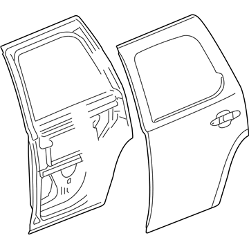 GM 22899153 Door Shell, Rear Passenger Side