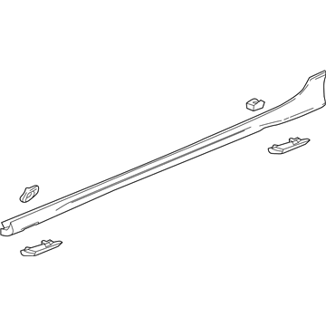 GM 39134605 Rocker Molding, Black, Driver Side