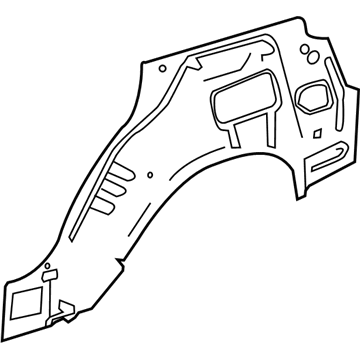 GM 25789902 Outer Wheelhouse, Rear Passenger Side