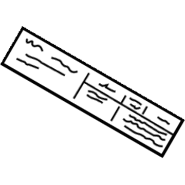 Oldsmobile 25655080 Label