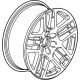GM 84930062 Wheel, Alloy, Rear