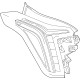 GM 84895439 Tail Lamp, Gray, Rear Driver Side