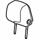 GM 23444515 Headrest, Brown, Front