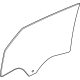 GM 42484709 Door Glass, Rear Driver Side