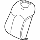 GM 23246000 Seat Back Cover, Black, Front