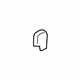 GM 84076171 Hinge Cover, Jet Black, Driver Side