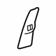 GM 20937910 Seat Belt Cover, Titanium, Driver Side