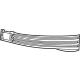 GM 84370819 Center Grille, Black, Driver Side