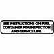GM 23463818 Fuel Label