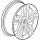 GM 60002022 Wheel, Alloy, Black