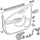 GM 22911510 Door Trim Panel, Black; Red, Front Passenger Side