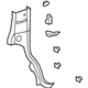 GM 15877447 Lock Pillar Trim, Driver Side