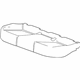 GM 22891231 Cushion Cover, Brownstone; Titanium, Rear