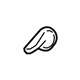 GM 22925442 Recline Handle, Beige, Front