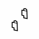 GM 24405739 Lower Center Pillar Trim Upper Clip, Black, Inner