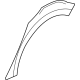 GM 13493967 Wheel Opening Molding, Black, Rear Driver Side