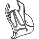 GM 84828645 Seat Back Cover, Black, Front Passenger Side