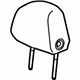 GM 23224230 Headrest, Red, Front