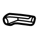 GM 84701575 Recline Handle, Black, Rear Passenger Side