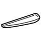 GM 22773235 Handle Cover, Black, Rear Driver Side