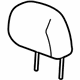 GM 22842064 Headrest, Titanium, Front