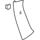 GM 42788731 Side Gate Trim, Black, Upper Driver Side