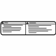 GM 25894250 A/C Label