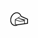 GM 20908489 Lock Rod Clip, Front