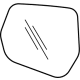 GM 42826981 Mirror Glass, Rear Driver Side