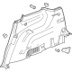 GM 84961111 Lower Quarter Trim, Gray, Rear Driver Side