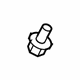 GM 10376721 Grille Clip, Front