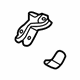 GM 23141703 Support, Black, Driver Side