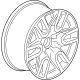GM 23376226 Wheel, Alloy, Black