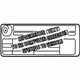 GM 92292538 Tire Pressure Label