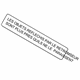 GM 95320458 Warning Label