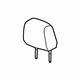 GM 85527583 Headrest, Black, Front