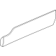 GM 42810508 Lower Molding, Black, Front Driver Side