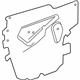 GM 42477106 Water Deflector, Front Driver Side