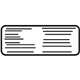 GM 10389134 Info Label